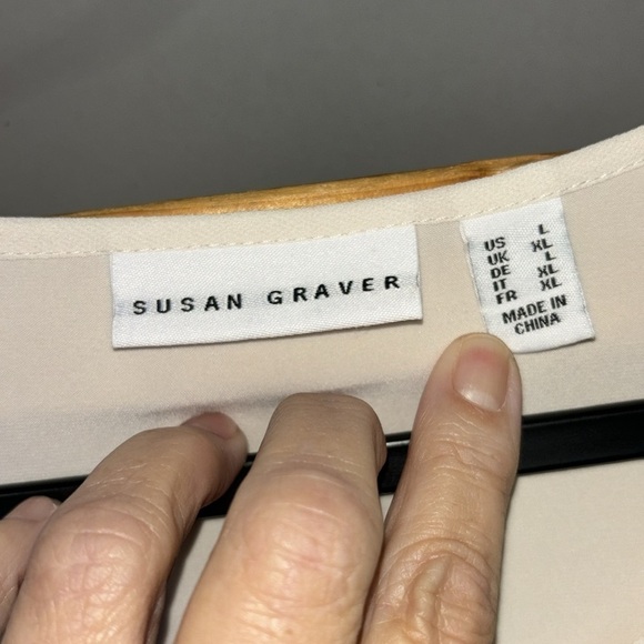 Susan Graver liquid knit long sleeve tunic. Size L. EUC. - Picture 4 of 6
